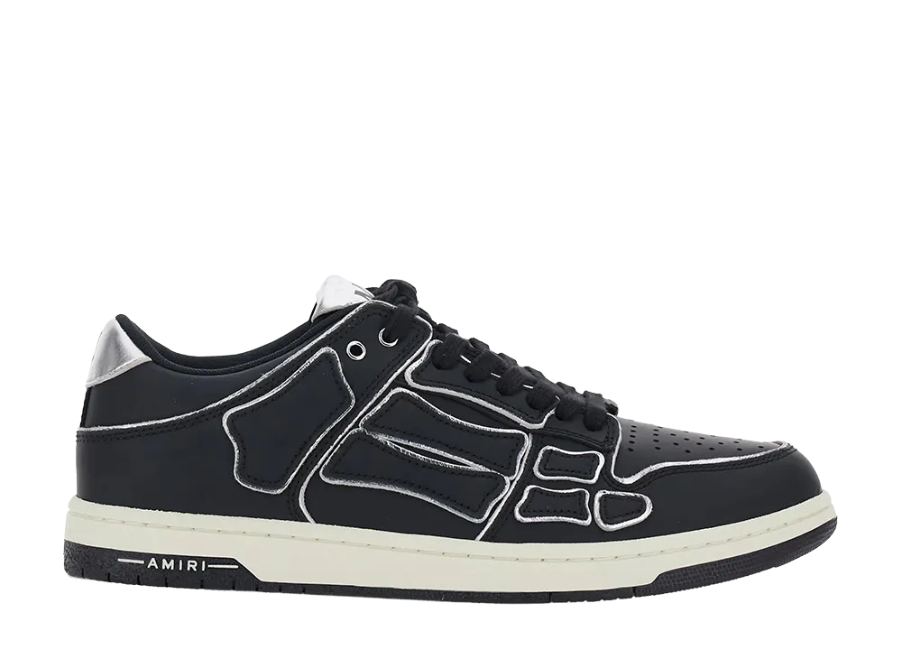 AMIRI Skel Top Low "Black/Silver"