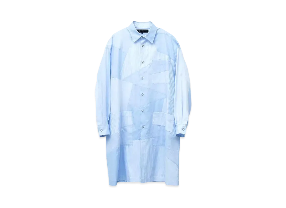 ANREALAGE Panel Patchwork Long Shirt "Blue"