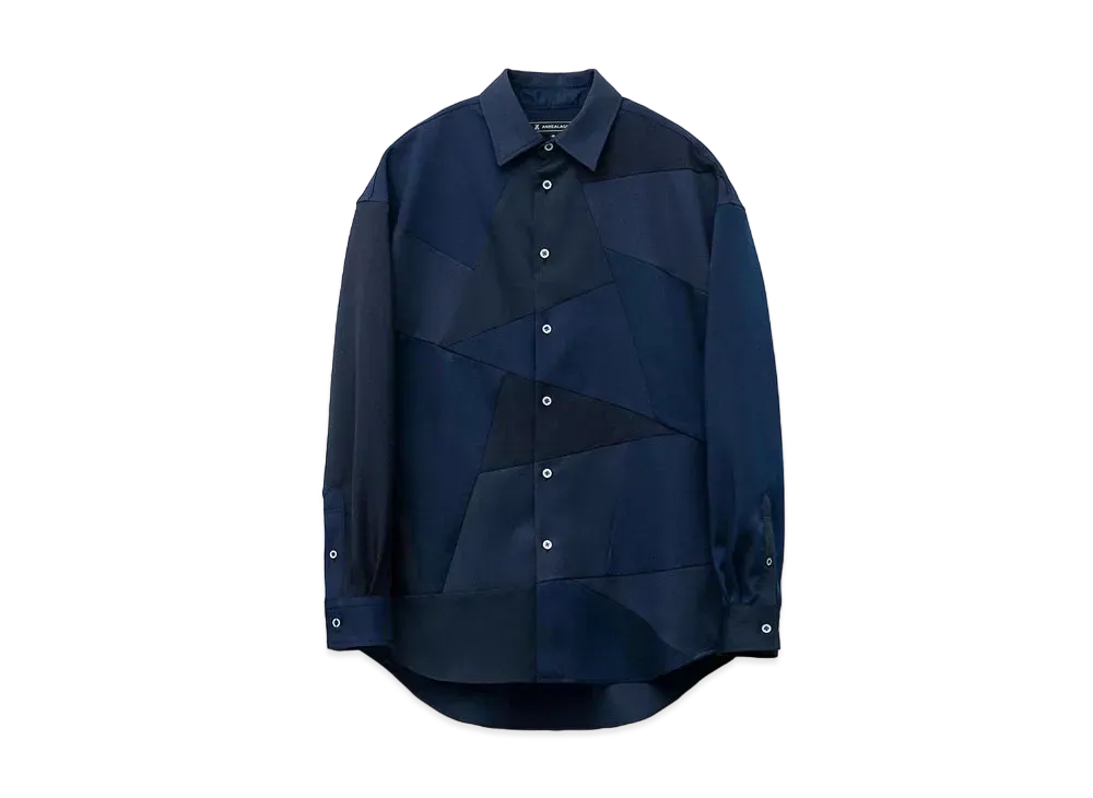ANREALAGE Panel Patchwork Shirt "Navy"