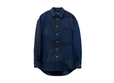 ANREALAGE Panel Patchwork Shirt "Navy"