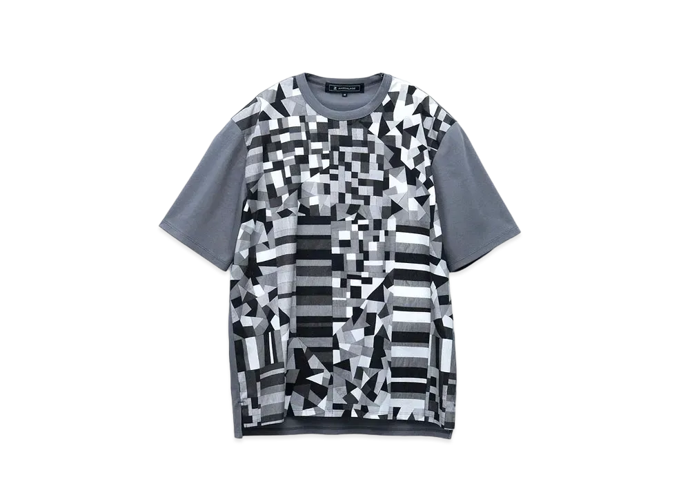 ANREALAGE Patchwork Print Broad T-Shirt "Grey"