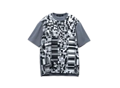 ANREALAGE Patchwork Print Broad T-Shirt "Grey"