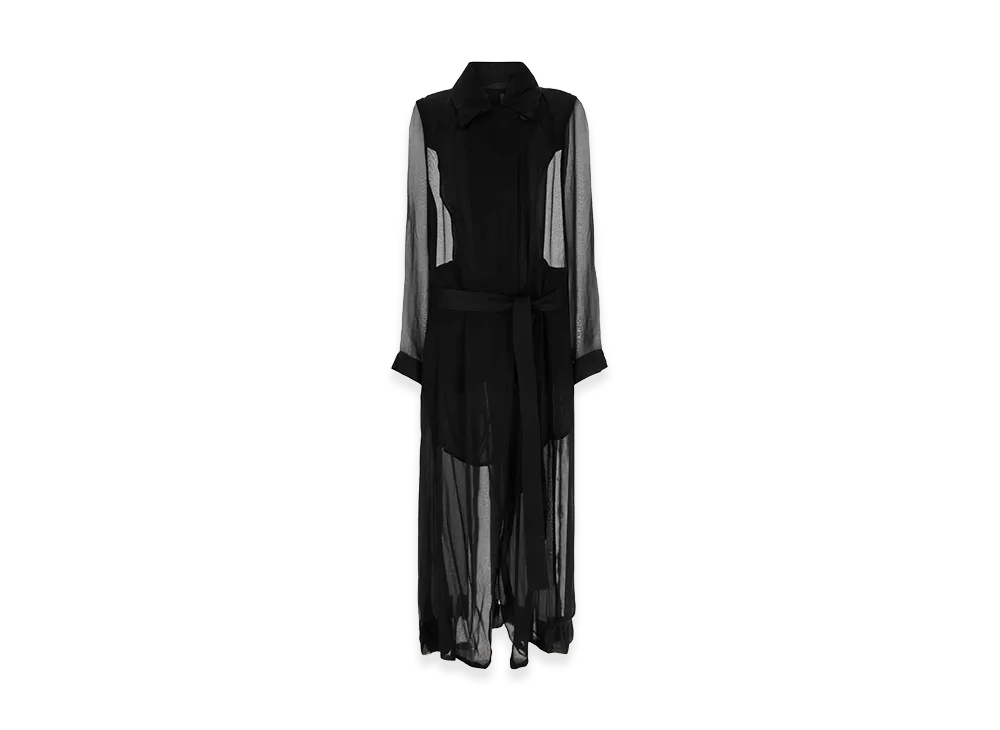 Ann Demeulemeester Women's Crepe Georgine Trench Coat "Black"