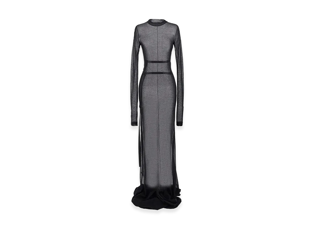 Ann Demeulemeester Women's Cotton Blend Long Dress "Black"