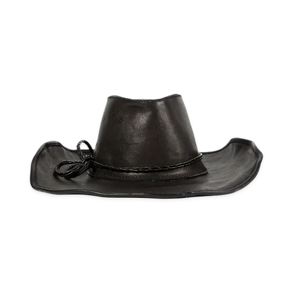 Ann Demeulemeester Women's Joleik Leather Hat "Black"