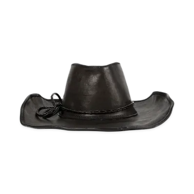 Ann Demeulemeester Women's Joleik Leather Hat "Black"