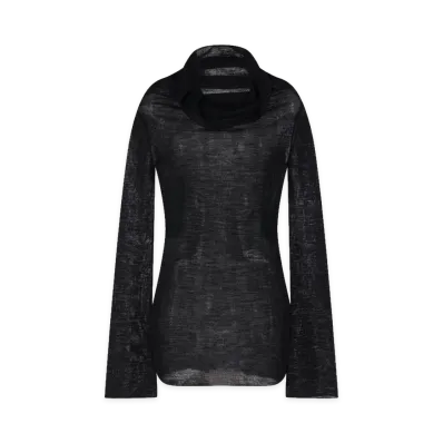 Ann Demeulemeester Women's TIzziana Knitted Long Sleeve Top "Black"
