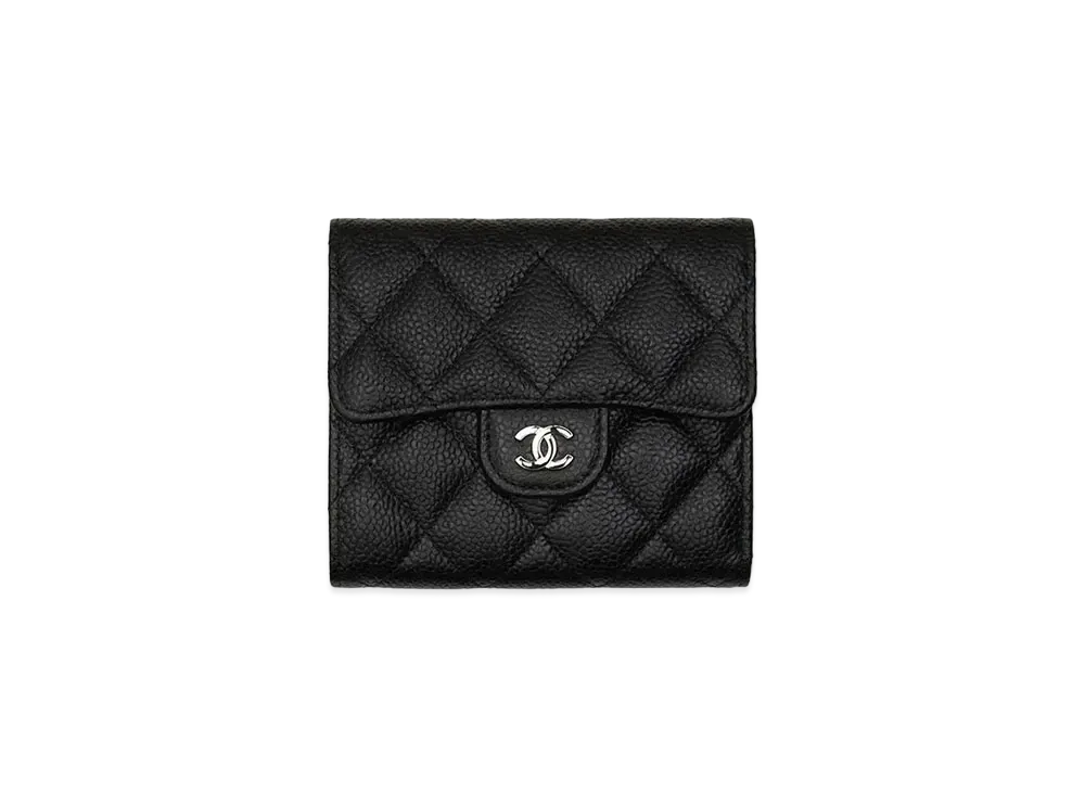 CHANEL Classic Small Flap Wallet Matelasse Caviarskin "Black"