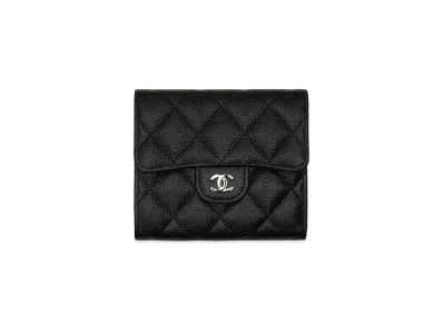 CHANEL Classic Small Flap Wallet Matelasse Caviarskin "Black"