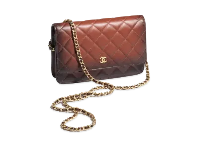 CHANEL Classic Wallet on Chain Gradient Lambskin & Gold-Tone Metal "Brown"