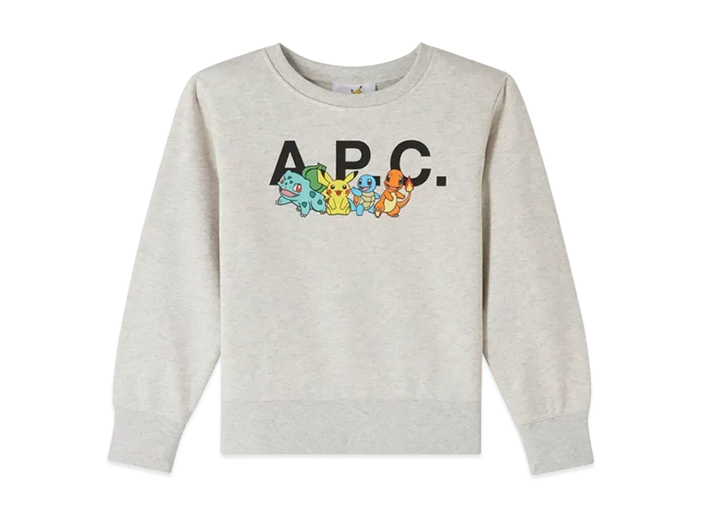 A.P.C. x Pokemon Kids Sweatshirt "Gray"