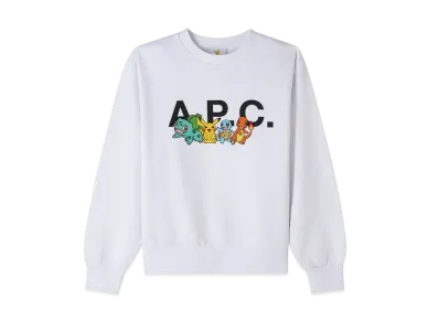 A.P.C. x Pokemon Crew Sweatshirt H "White"