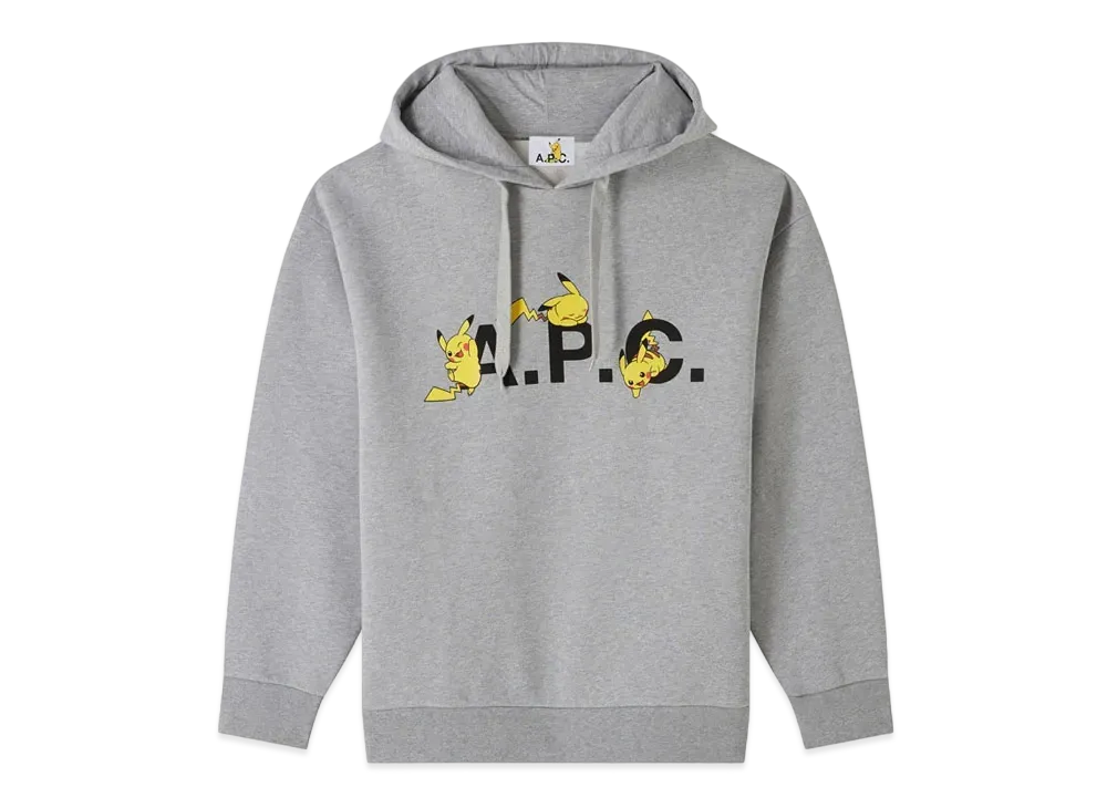 A.P.C. x Pokemon Pikachu Hoodie "Gray"