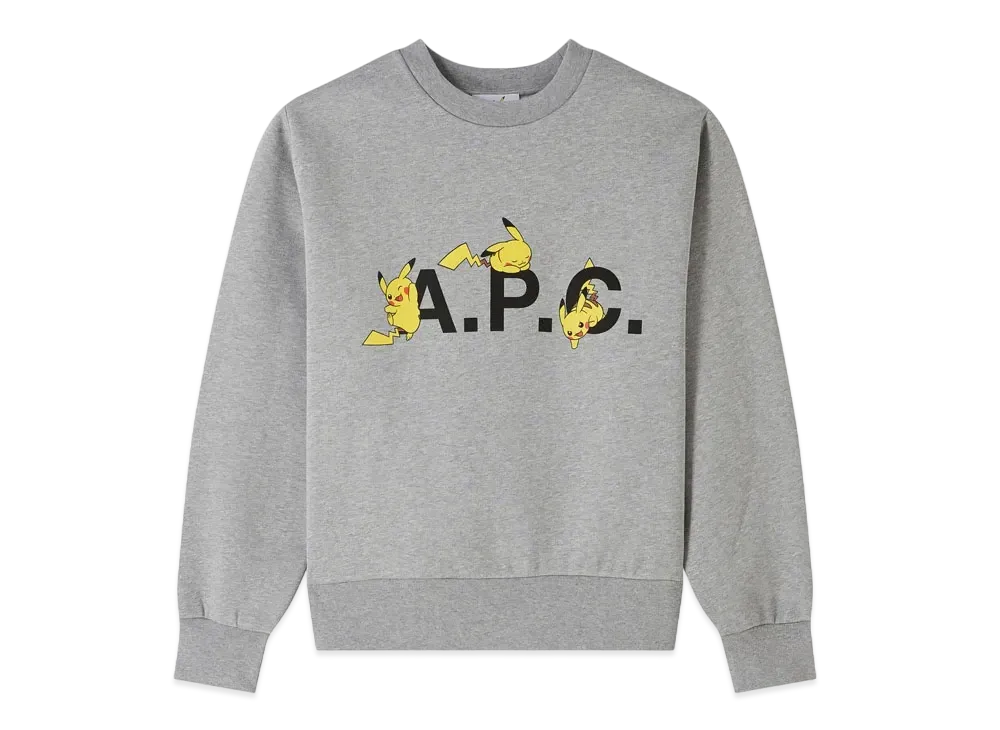 A.P.C. x Pokemon Pikachu Sweatshirt F "Gray"