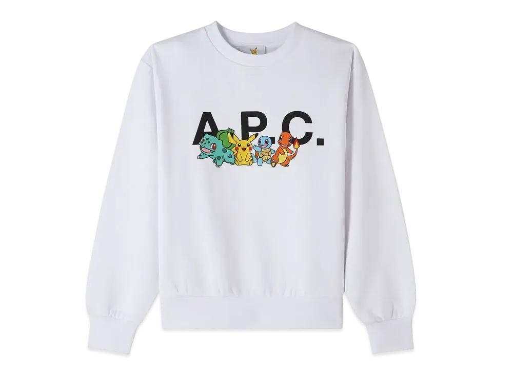 A.P.C. x Pokemon Crew Sweatshirt F "White"