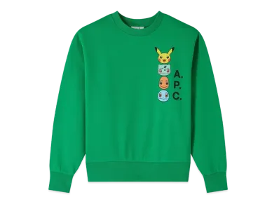 A.P.C. x Pokemon Portrait Sweatshirt F "Green"