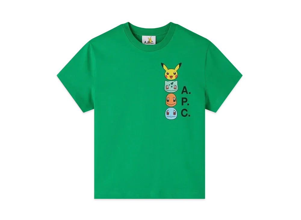 A.P.C. x Pokemon Portrait T-Shirt F "Green"
