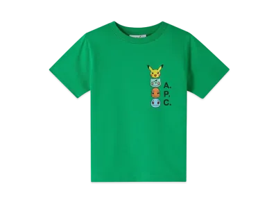 A.P.C. x Pokemon Kids Portrait T-Shirt "Green"