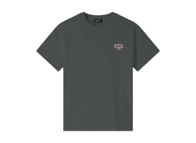 A.P.C. Standard Rue Madame T-Shirts "Charcoal Gray/Rose"