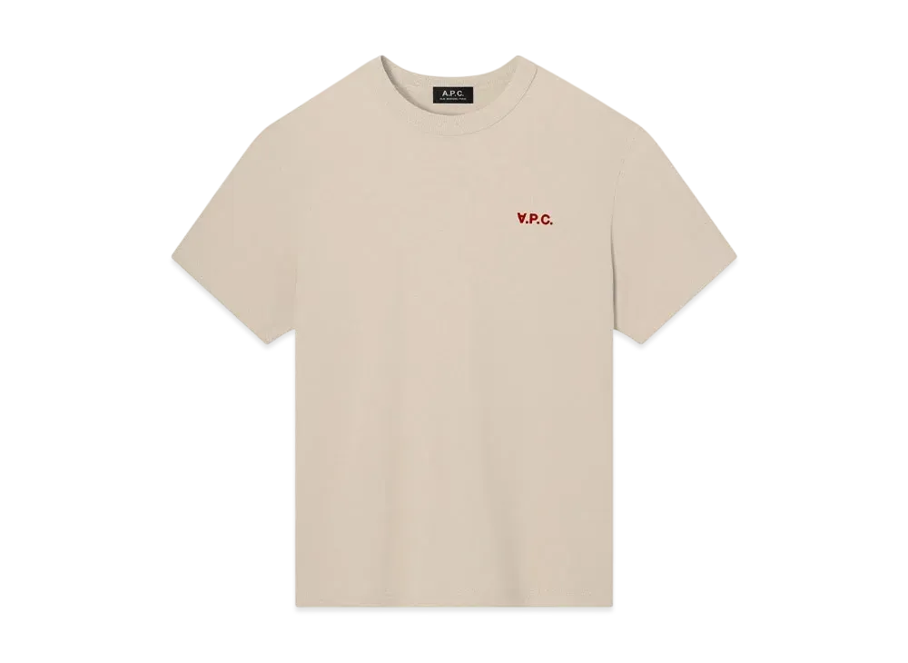 A.P.C. Boxy Petit VPC T-Shirts "Mastic/Red"