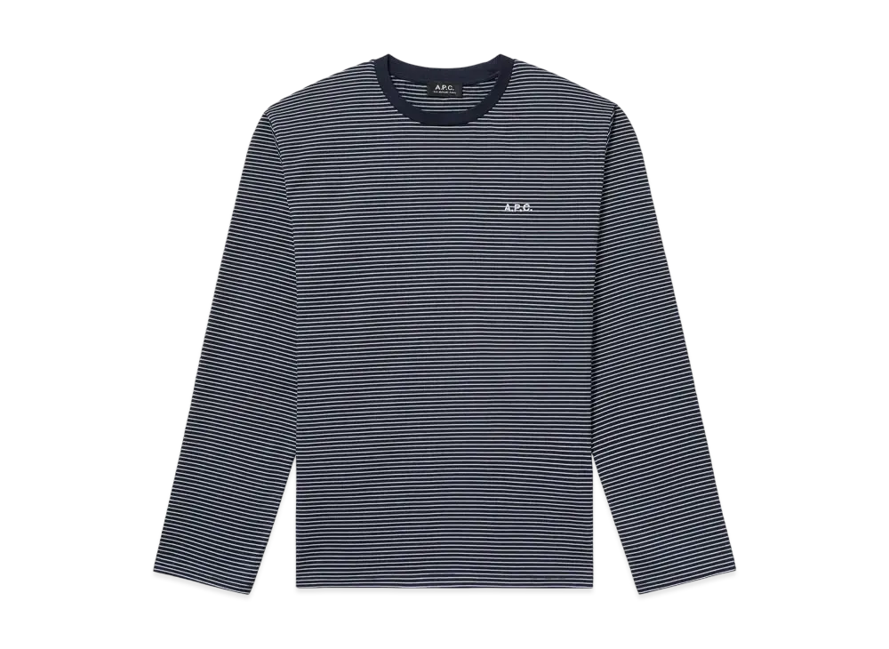 A.P.C. Ellison Long Sleeve T-Shirt "Dark Navy"