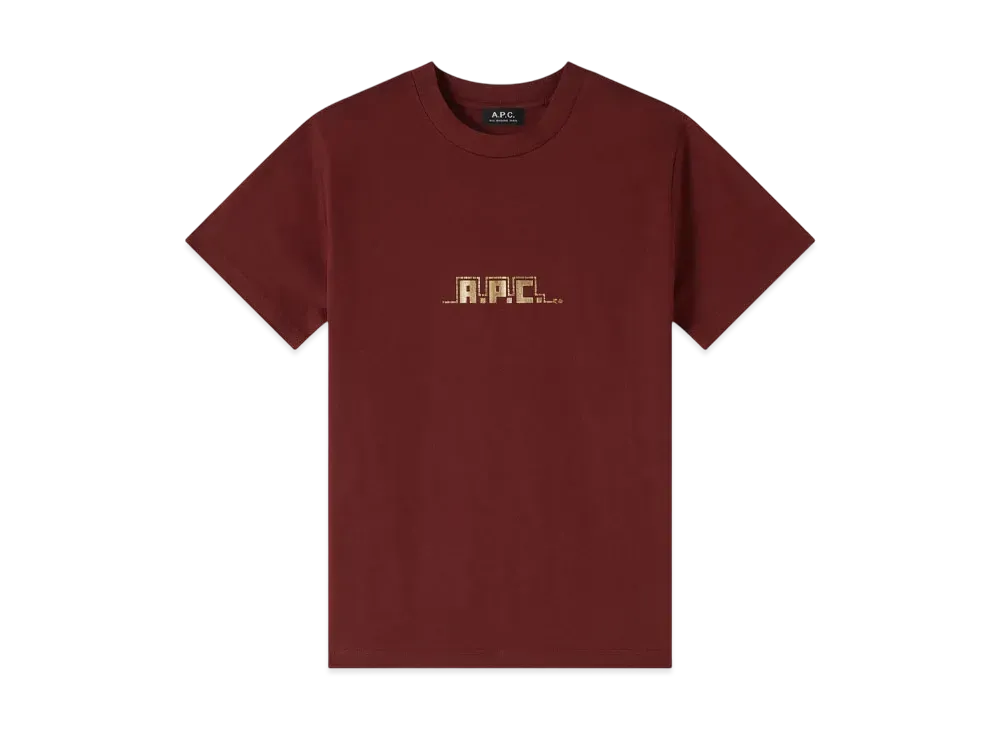 A.P.C. Snake T-Shirts "Bordeaux"