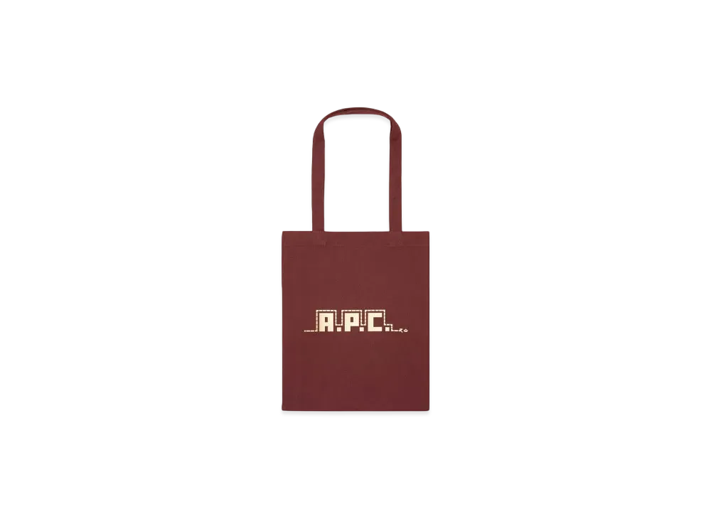 A.P.C. Lou Lny 25 Tote Bag "Wine Red"