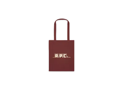 A.P.C. Lou Lny 25 Tote Bag "Wine Red"