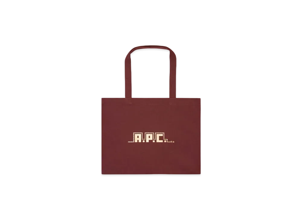 A.P.C. Diane Lny 25 Shopping Bag "Wine Red"
