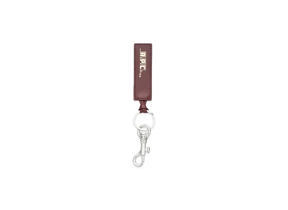 A.P.C. Lny 25 Key Ring "Wine Red"