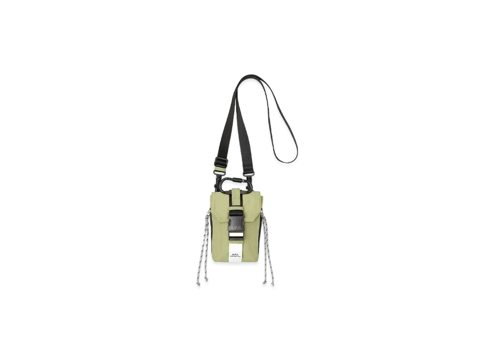 A.P.C. Trek Crossbody Pouch "Taupe Green"
