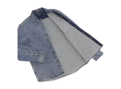 A.P.C. Surchemise Vittorio Brodee Poitrine "Light Blue"