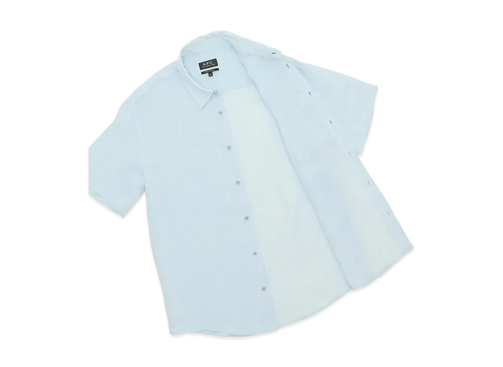 A.P.C. Chemisette Bellini Logo "Light Blue"