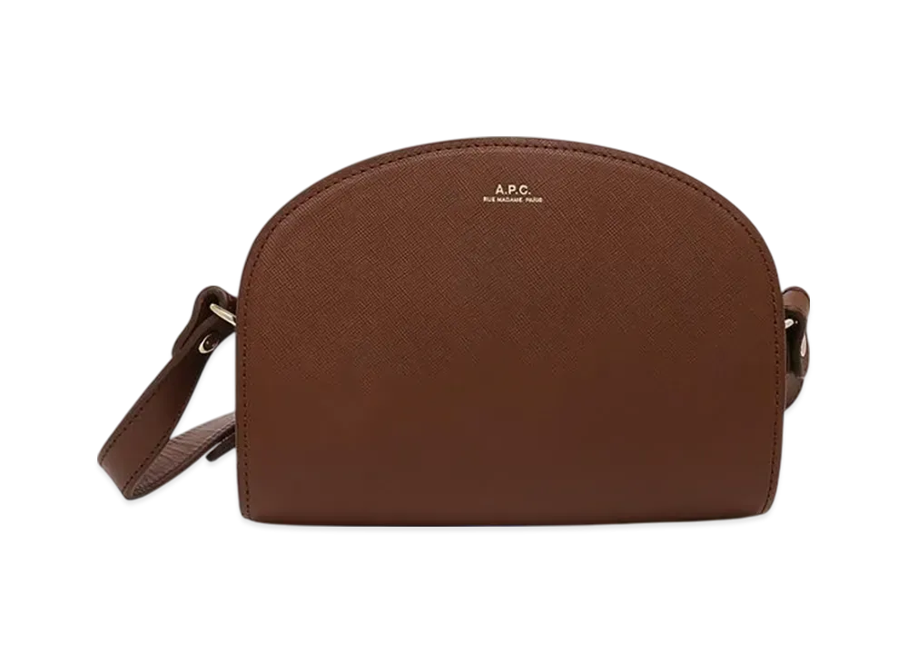 A.P.C. Sac Demi Lune Mini "Noisette"