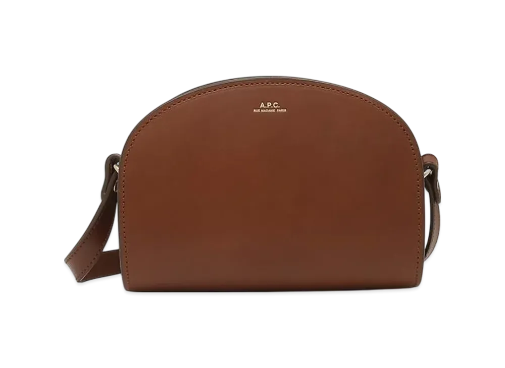 A.P.C. Sac Demi Lune Mini "Noisette"