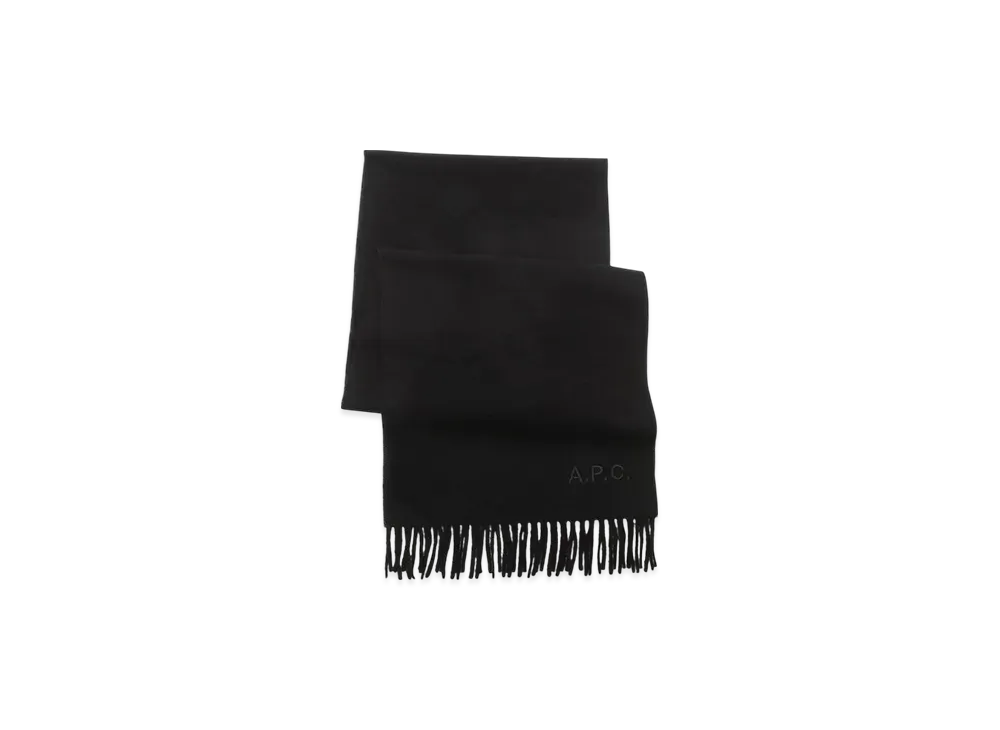 A.P.C. Echarpe Ambroise Brodee "Black"