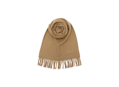 A.P.C. Echarpe Ambroise Brodee "Camel"