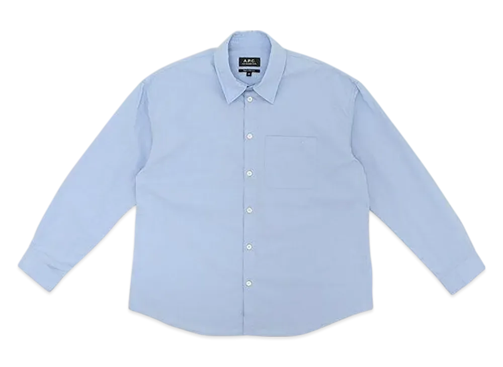 A.P.C. Chemise Boyfriend Avec Logo "Light Blue"