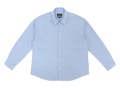 A.P.C. Chemise Boyfriend Avec Logo "Light Blue"