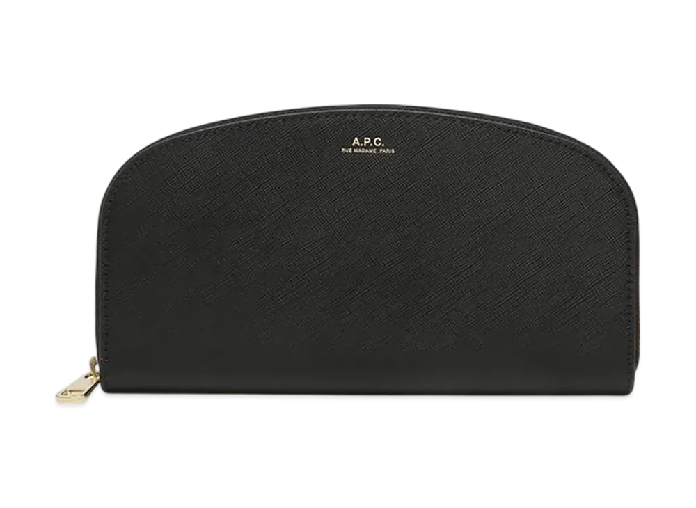 A.P.C. Portefeuille Demi Lune "Black"