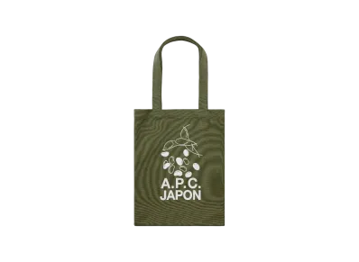 A.P.C. Ourmet Japonais Capsule Lou Edamame Tote Bag "Khaki"