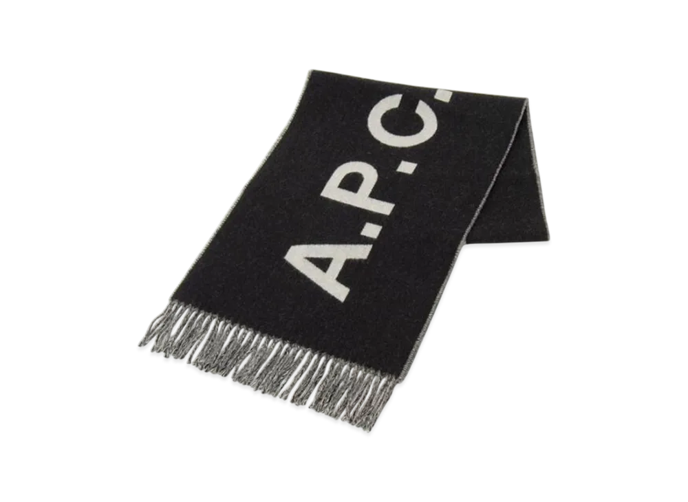 A.P.C. Large Wool Scarf "Black"