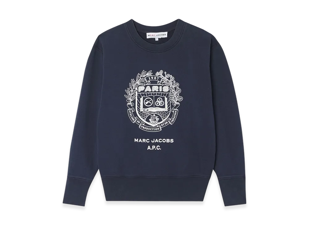 A.P.C. x Marc Jacobs The Shrunken Paris Crewneck "Dark Navy"