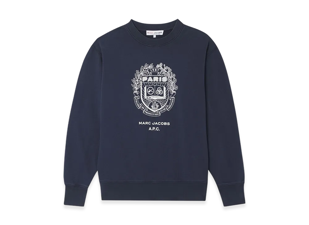 A.P.C. Marc Jacobs. The Mens Paris Crewneck "Dark Navy"