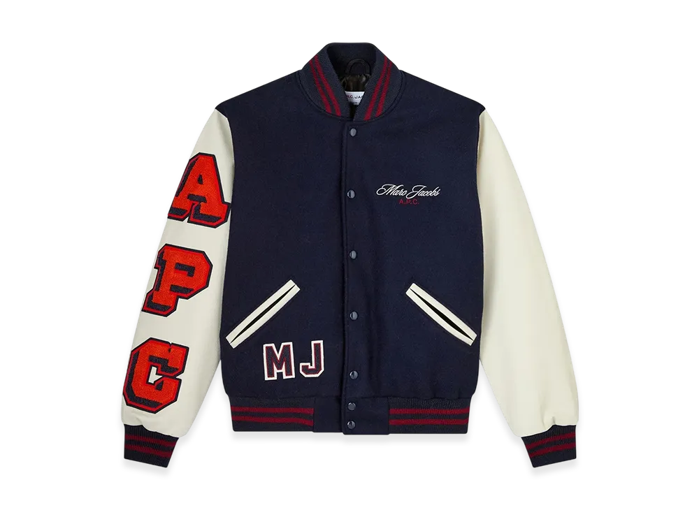 A.P.C. Marc Jacobs. The Varsity Jacket "Dark Navy/Off White"