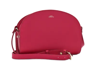 A.P.C. Women's Demi-Lune Shoulder Bag "Cerise"