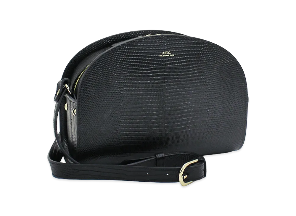A.P.C. Women's Demi-Lune Shoulder Bag "Noir"