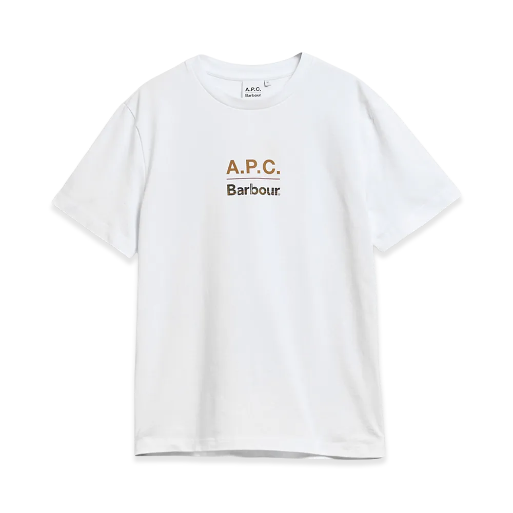 A.P.C. x Barbour Front Logo T-Shirt "White"