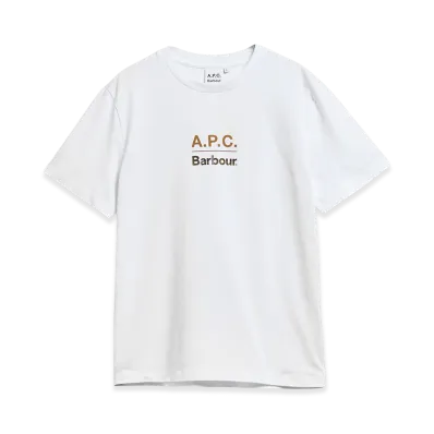 A.P.C. x Barbour Front Logo T-Shirt "White"