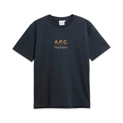 A.P.C. x Barbour Front Logo T-Shirt "Navy"